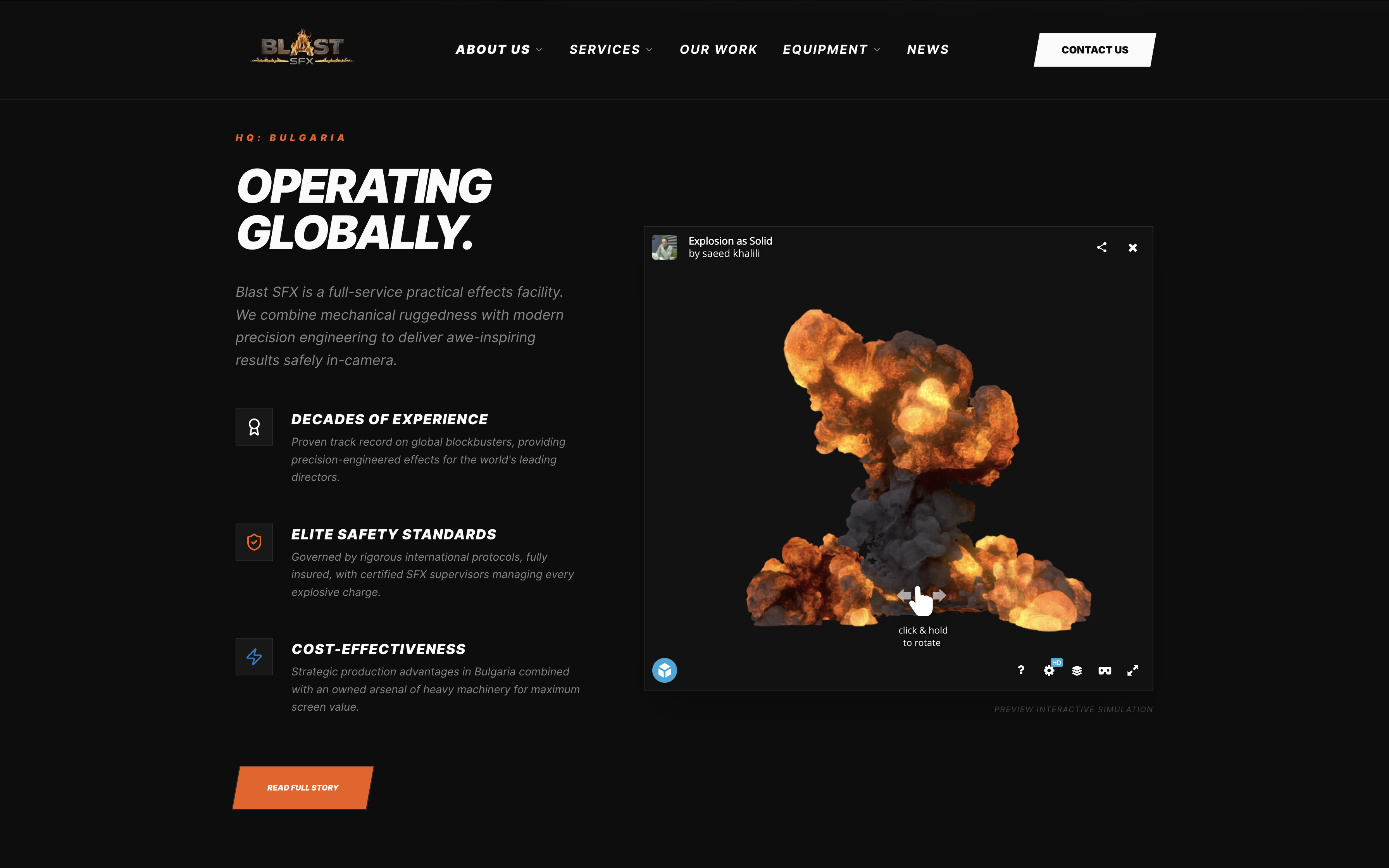 Blast SFX — interactive 3D explosion visualization